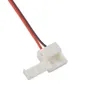 100 Uds. Conector LED de 8mm y 2 pines, tira de Cable adaptador de conector LED de 10mm a tira 5050 3528, tira LED de un solo Color