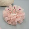 Glänsande Crown Hairpin Lace Glitter Star Baby Girls Princess Headwear Hair Clip Barn Kids Beauty Headdress Gift Partihandel Nya 2020 Hot Sell