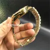 Offre spéciale montre-bracelet de luxe en diamant pour hommes avec étoile brillante montre mécanique 43MM or acier inoxydable cadran en diamant brillant