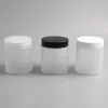 24 x 250g vazio 250ml 250cc Geada Creme cosmético Recipientes Creme Jars para Empacotamento dos cosméticos garrafas de plástico com tampa de plástico