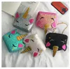 PU Glitter Unicorn Chain Portemonnee Kinderen Cartoon Crossbody Schoudertassen Jongens Meisjes Fanny Pack Taille Tas Leuke Ins Coin Portemonnees Portemonnee Pouches