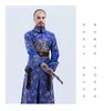 New Arrival Chinese Starożytne Kostium Mężczyzna Film Performance Wear Blue Haftowane Dragon Brocade The Qing Dynastic Prince Odzież