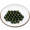 Helt nytt högkvalitativt naturligt färskvatten 6-7 mm Runda Löst pärlhalsband DIY Pearl Jewelry Green Quartz