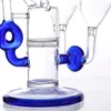 Glass Bong Honeycomb Dab Rig Perc Water Pipes Oil Rigs Glass Bongs For Smoking With 14mm Banger Bowl