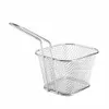 8Pcs Mini Fry Baskets Stainless Steel Fryer Basket Strainer Serving Food Presentation Cooking French Fries Basket Kitchen Tool