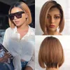 Krótki bob frontal koronkowy peruki Remy Brazylijskie ludzkie włosy Ombre 27 kolor pixie cut bobs fryzura 150% gęstość