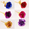 Guldfolie Rose Flower Artificial Rose Flower Golden Rose Handmade doppade långa stamälskare Bröllopspresent Valentine Romantic Flowers 6890767