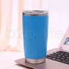 20 oz Stainless Steel Car Cup Fashion Metal Travel Camping Water Bottle Beer Coffee Mugs Candy Colors Cups With Lid TTA1729