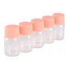 Оптовая продажа 100 штук 2 мл 16*26 мм прозрачные стеклянные бутылки с розовыми пластиковыми крышками мини стеклянные бутылки крошечные банки флаконы