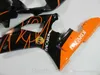 ZXMotor högkvalitativa kit för Yamaha R1 2000 2001 Orange Svart Fairings YZF R1 00 01 EF48