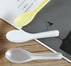 Wholesale Asian Soup Spoons Disposable Flatware Saimin Ramen White Plastic Spoon Outdoor Dining Food Sale Fast