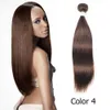 1 pakiet prosto Ombre T1B27 miodowa blondynka 1B30 #2 #4 ciemnobrązowy Remy Brazylijska Indian Peruwiańska malezyjska ludzkie włosy