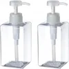 450ml Refillable Empty Plastic Soap Dispenser Pump Bottle for Cosmetic Shampoos Bath Shower Toiletries Liquid Lotion Containers