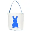 4 Colors 2019 New Easter Rabbit Basket Easter Bunny Bags Rabbit Printed Canvas Tote Bag Egg Candies Baskets