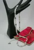 Hand knotted natural baroque white gray black 6-9mm freshwater pearl sweater chain long 68cm necklace