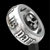10pcs 'Till Death Do Us Part' Hip Hop Men's Fashion Alloy Skull Ring Engagement Jewelry Rings Size 6-13 G-20