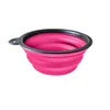 Wholesale 7 Colors Outdoor Travel Portable Collapsible Pet Dog Cat Feeding Drinking Bowl Silicone Foldable Water Dish Feeder Dog Bowl DH0275