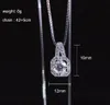 Isang 925 Sterling Silver Wisiorek Naszyjnik Amerykański Europejski Wysokiej Jakości Cubic Cyrkonia Diament Naszyjnik Dziewczyny Biżuteria Hurtownie