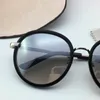 Luksusowo-stylowe kobiety okulary retro okrągłe ramki projektant mody Popularne styl ochrony UV Okulary najwyższej jakości z oryginalnym pudełkiem 150