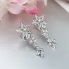 choucong Fashion Star Flower Drop earring 5A zircon 925 Sterling silver Engagement Wedding Dangle Earrings for women jewelry