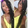 Africa women style Micro Braided lace front Wig dark brown color box braid wig synthetic Braided Wigs Part with Baby Hair7093336