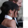 Elegant White Mermaid Wedding Dresses 2019 Prince Harry Meghan Markle Wedding party Gowns Halter Soft Satin Wedding Recept Dress