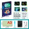 3D إضاءة UP طقم الرسم الأطفال 3D لوحة الرسم Luminous Light Up Magic Fluorescent Drawing لوحة عائلة أطفال ألغاز