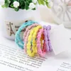 Hot Baby Girls Candy Color Elastic Hair Ring Children Rubber Band Hairband Scrunchies Spring Kids Hair Rope Hair Accessories 10PCS/Set E3605