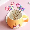 Lollipop Coffee Spoon 304 Stainless Steel Ice Cream Spoon Summer Ice Cream Dessert Spoons Fork Children INS Spoons