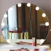 10 lampen ijdelheid led make-up spiegel lichten dimbare lamp warme / koude tinten dressing spiegel decoratieve led bollen kit make-up accessoire