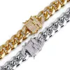 Nova moda dourada de ouro branco masculino Hip Hop Chain Link Chain Bracelet Miami Rock Rapper Pulper Jóias de pulseiras Presente para Boy7845361