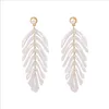 Acrylique Dangle Lustre Boucles D'oreilles Oreille Bijoux Exagéré Imitation Perle Stud Acétate Feuille Pendentif Boucles D'oreilles pour les Femmes En Gros