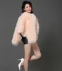 Let-setting Sexy Ostrich Wool Turkey Real Fur Women Coat Genuine Feather Short Plus Size 7xl Winter Festival Long Sleeve Jacket T190824