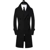 MEN039S -Trench Schichten Winter -Qualität Britisch -Slim Slim Double Breasted Mens Long Woll Coat Europa Trenchcoat Jacke männlich 12821774