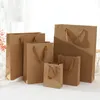 10 pçs / lote multi tamanho kraft papel sacos de presente sacos sanduíche festa de pão casamento fontes de Natal