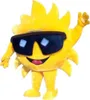 Gul Sun Flower Mascot Kostym Vuxen Storlek Gratis frakt