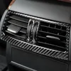 Carbon Fiber Hinten Klimaanlage Vent Rahmen Dekoration Abdeckung Aufkleber Trim Für BMW E70 E71 X5 X6 2008-2014 innen Zubehör