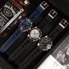 erkek VK64 kronograf saatı Gül altın kabuk silikon kayış 5 ATM su geçirmez ışık işaretçi Montre de luxe izle