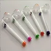 6.1Inch Pyrex glazen oliebrander pijp gekleurde dikke glazen handleiding Clear rokende buizen met verschillende balancer waterpijp roken accessoires