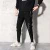 2021 Мужская уличная одежда Брюки мода Trend Trend Black Harem Light Pank Pant Ленты повседневные Slim Jogger Mens Hip Hop брюки LBZ138