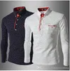 Polos pour hommes Chemises habillées pour hommes Mode à manches longues Casual Designer Polka Shirt Fit Taille M-3XL