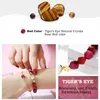 Natural Stone 2 in 1 Tiger's Eye Gemstones "Love/Wealth Luck/Health/Protection Bracelet Jewelry Set