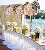 90 cm Hauteur Silver Gold Étincelles Gold Wedding Flower Vase Table Centres de Centres de Mariage Fleur Stand Decoration de mariage