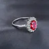 Jewpalace Princess Diana Skapat Red Ruby Ring 925 Sterling Silver Ringar För Kvinnor Förlovnings Ring Silver 925 Ädelstenar Smycken LY191217