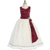 Novo vermelho branco flor menina vestidos festa de aniversário casamento dama de honra ocasião formal menina crianças roupas festa comunhão brit9775769