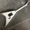 Chitarra bianca triangolare Jack personalizzata di alta qualità con manico in acero con corpo in tiglio per chitarra elettrica hardware nero spedizione gratuita