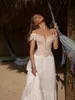 Asaf Dadush Boho Wedding Dresses Bohemian Lace Off The Shoulder Wedding Dress A Line Beach Bridal Gowns Robe De Mariee