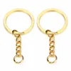 Gepolijst Zilver Goud Lege Sleutelhangers Sleutelhangers Split Ringen Keyfob Hanger Houder Ring Brons Kleur Alloy Home DIY Sieraden Accessoires