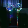 LED migające balony nocne oświetlenie Bobo Ball Multicolor Decoration Balloon Ślubne Dekoracyjne Jasne zapalniczki balony z kijem Nowy 2019