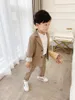 Kids Casual Outfits Jongens Performance Kleding Sets Revers Lange Mouw Blazers Uitloper + 2 Stks Sets 2019 Herfst Boy Clothes Y2172